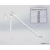 Крючок 200мм белый одинарный на сетку Крючок 200мм белый одинарный на сетку