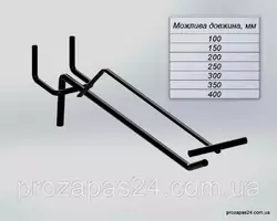 Крючок 200мм черный одинарный с ценникодержателем на перфорацию торговый стеллаж Крючок 200мм черный одинарный с ценникодержателем на перфорацию торговый стеллаж