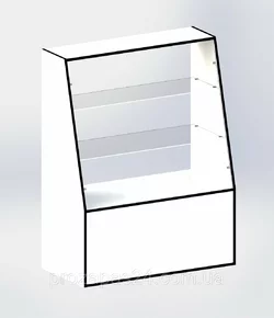 Витрина торговая из ДСП со стеклянными полками "СТАНДАРТ" СТ-14 110х90х45см Витрина торговая из ДСП со стеклянными полками "СТАНДАРТ" СТ-14 110х90х45см