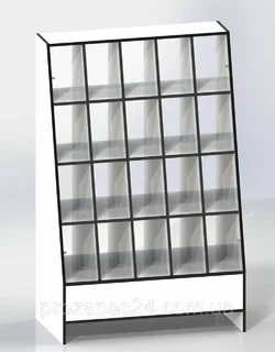 Витрина кондитерская торговая со стеклянной витриной  "СТАНДАРТ" СТ-16 на 20 ячеек 140х90х50см