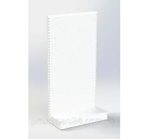 Стеллаж 1970х970мм с перфорированной стенкой под крючки торговый пристенный  для магазина Стеллаж 1970х970мм с перфорированной стенкой под крючки торговый пристенный  для магазина